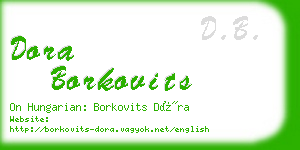 dora borkovits business card